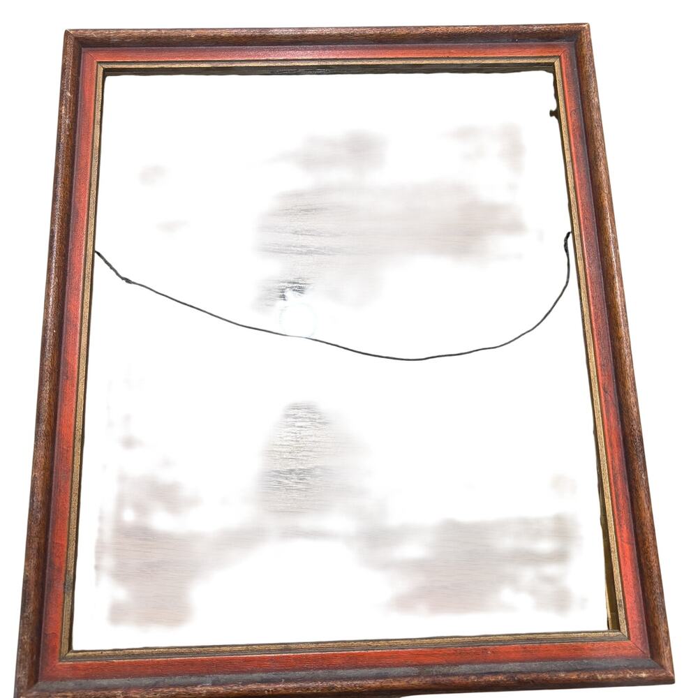 Vintage 12x14" Wood Picture Art Frame red gold Fits 10.5x12.5"